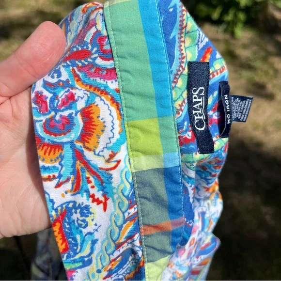 Chaps Paisley Button-Up Shirt Blouse Women’s Size 2X Plus Size Boho - Picture 12 of 16